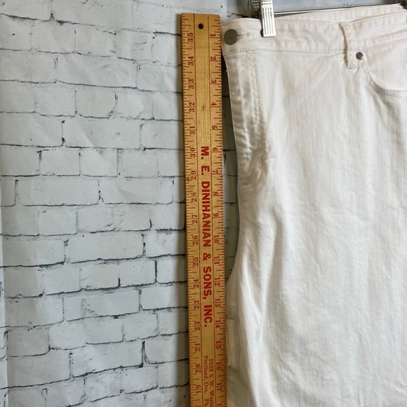 Eileen Fisher White Organic Cotton Jean Ankle Length Frayed Hem 3X Plus Vacation - Picture 12 of 16